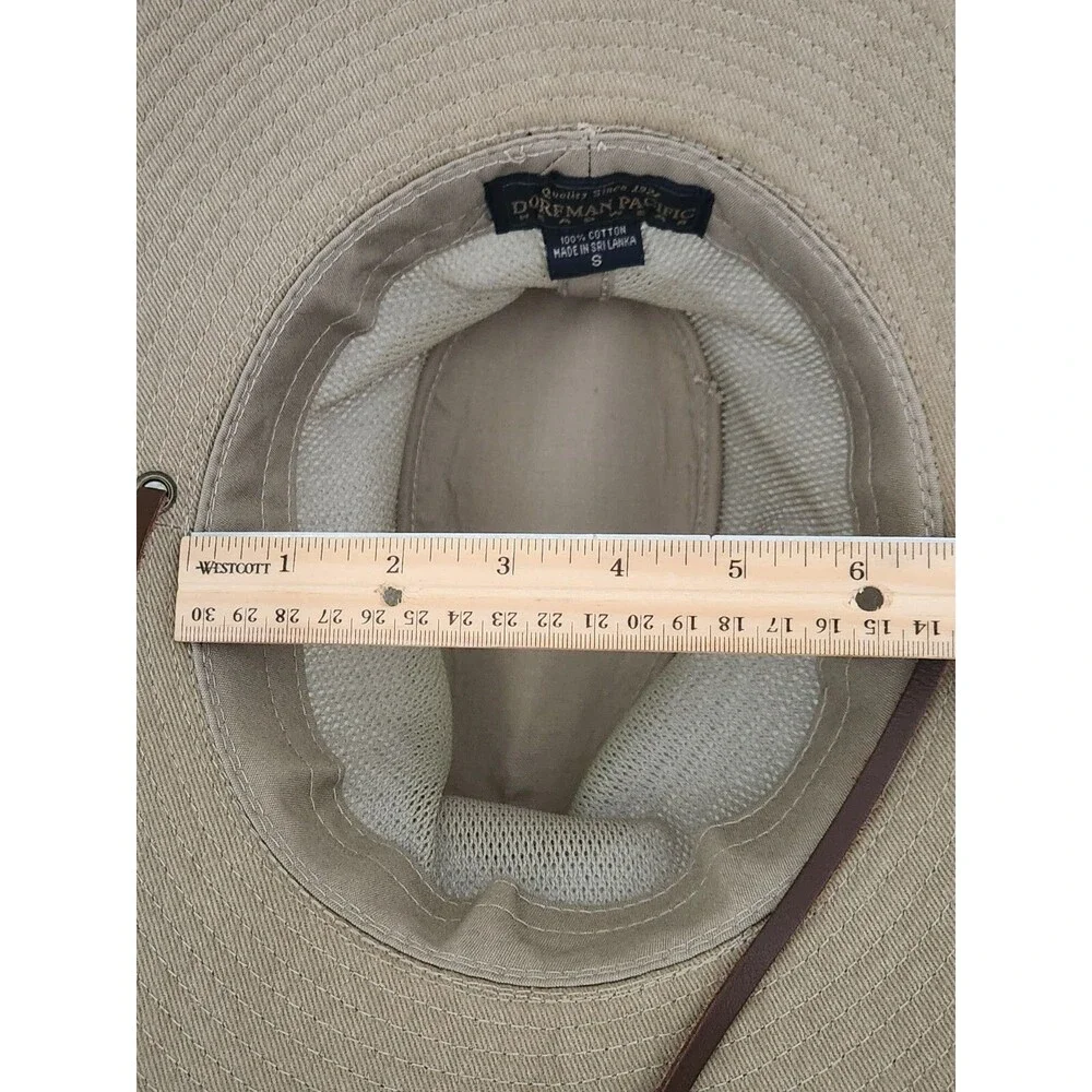 Dorfman Pacific Safari Mesh Cotton Outdoor Fishing Hat Green Taupe Men Small
